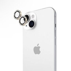 Kate Spade New York Apple iPhone 14/ Plus Ring Lens Protector in Stone Gold. New